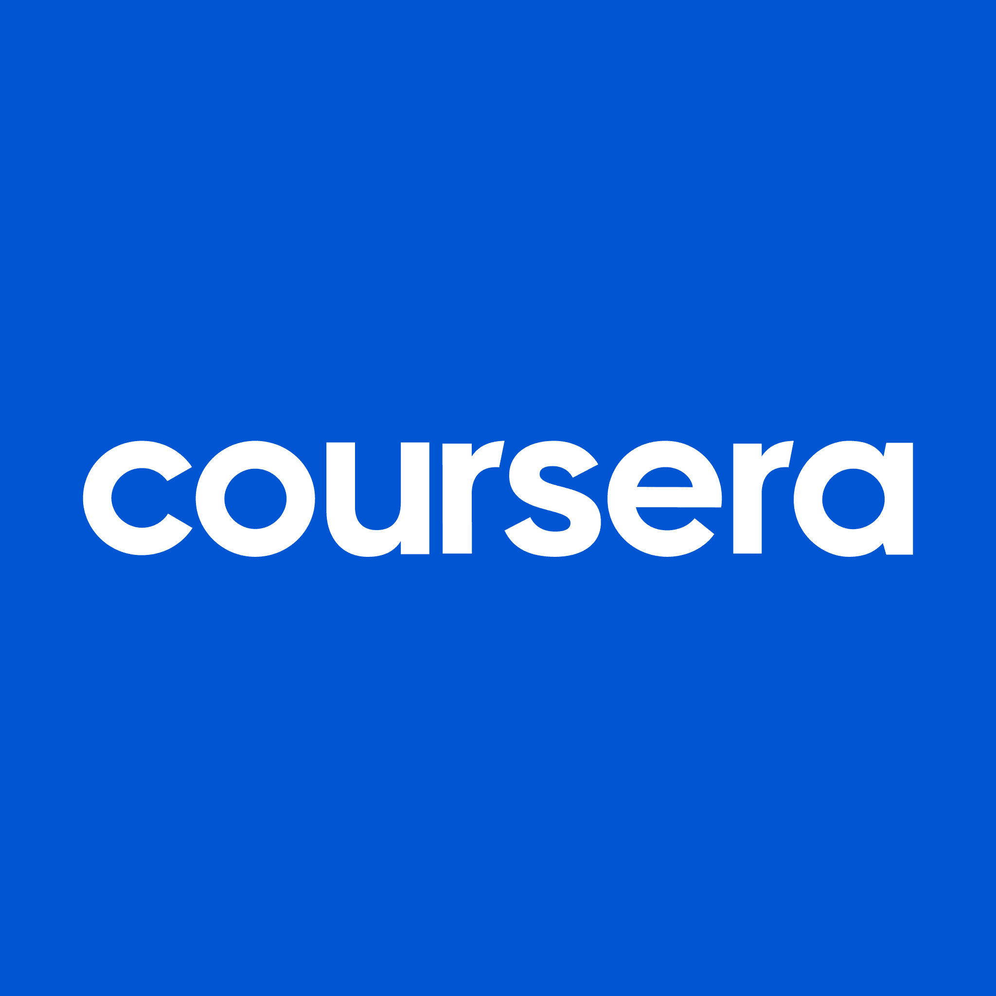 Logo for the web app Coursera