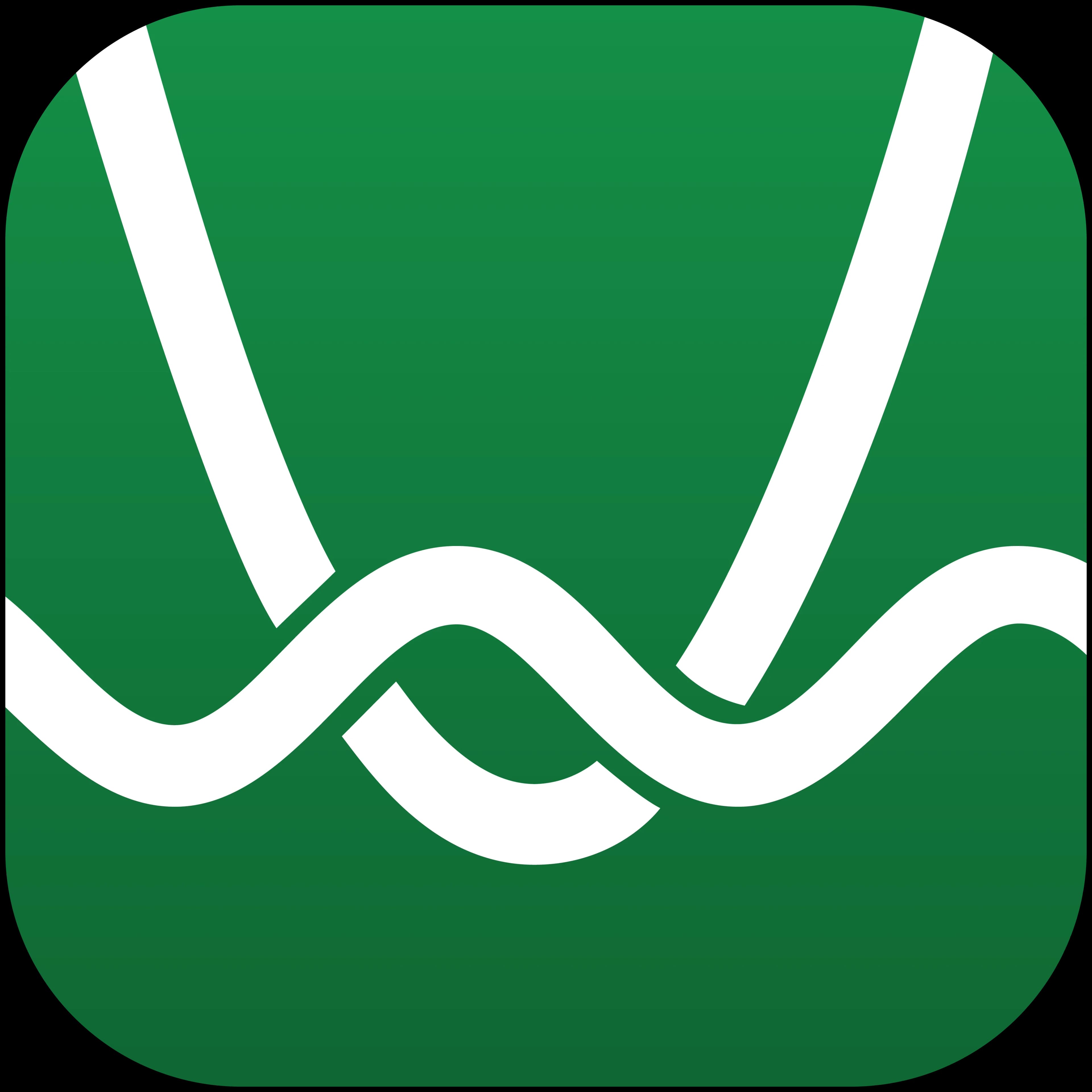 Logo for the web app Desmos Graphing Calculator