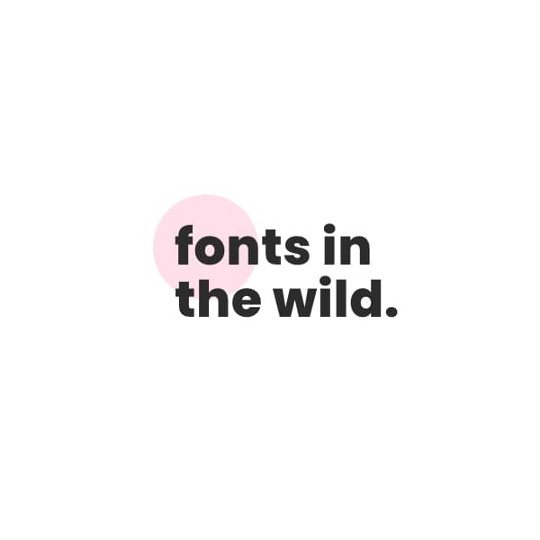 Fonts in the wild